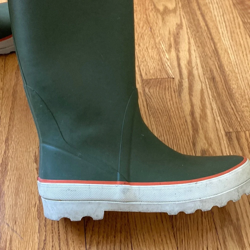 J. Crew Green and White Waterproof Rain & Snow Boots - Picture 10 of 13